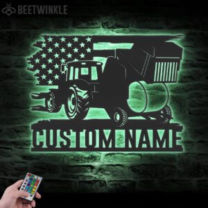 Custom-Round-Baler-Tractor-Driver-Metal-Wall-Art-LED_2