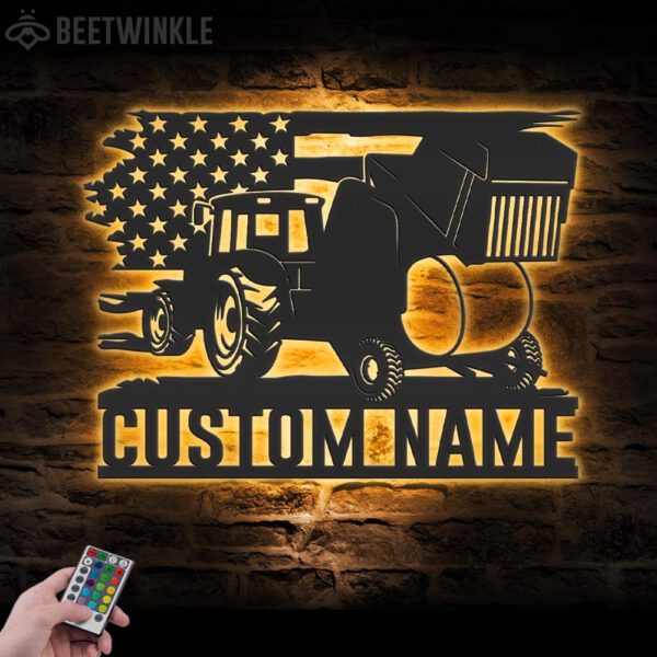 Custom-Round-Baler-Tractor-Driver-Metal-Wall-Art-LED_6