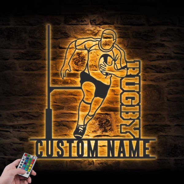 Custom-Rugby-Metal-Wall-Art-LED-Light-1