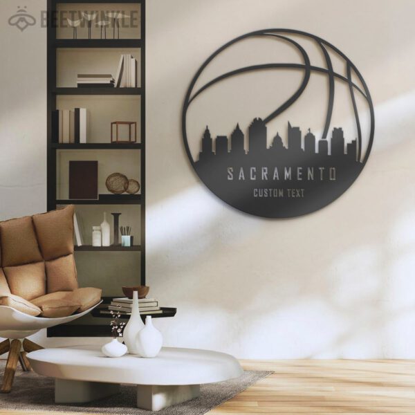 Custom-Sacramento-Skyline-Basketball-Metal-Wall-Art-LED-Light-5