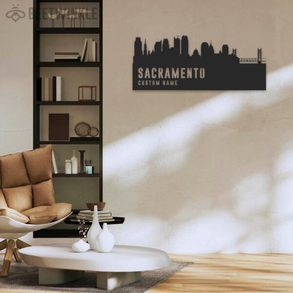 Custom-Sacramento-Skyline-Metal-Wall-Art-LED-Light