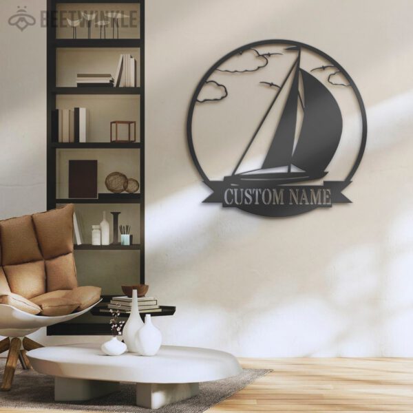 Custom-Sailing-Metal-Wall-Art-LED-Light-7