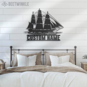 Custom-Sailing-Ship-Metal-Wall-Art-LED-Light-2