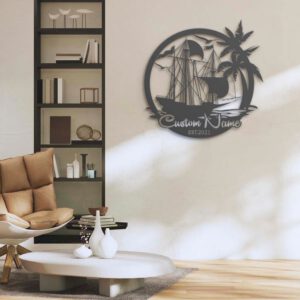 Custom-Sailing-Ship-Metal-Wall-Art-LED-Light-2-4