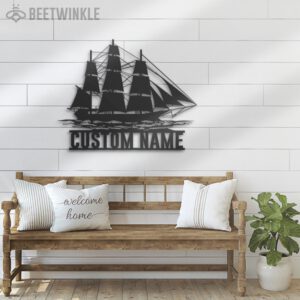 Custom-Sailing-Ship-Metal-Wall-Art-LED-Light-3