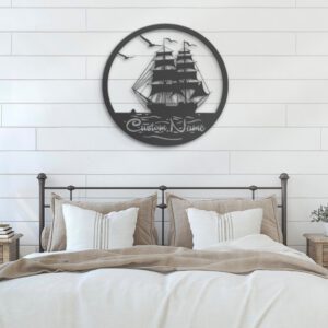 Custom-Sailing-Ship-Metal-Wall-Art-LED-Light-3-7