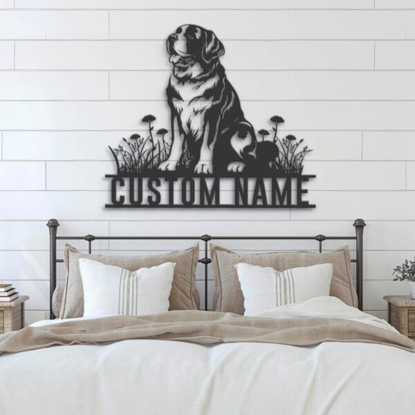 Custom-Saint-Bernard-Metal-Wall-Art-LED-Light_1