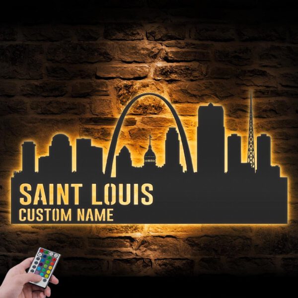 Custom-Saint-Louis-Skyline-Metal-Wall-Art-LED-Light-5