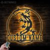 Custom-Salamander-Lizard-Metal-Wall-Art-LED-Light