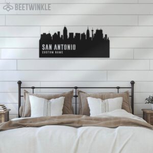 Custom-San-Antonio-Skyline-Metal-Wall-Art-LED-Light-3