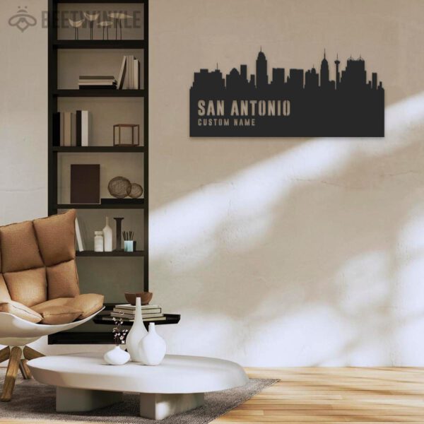 Custom-San-Antonio-Skyline-Metal-Wall-Art-LED-Light