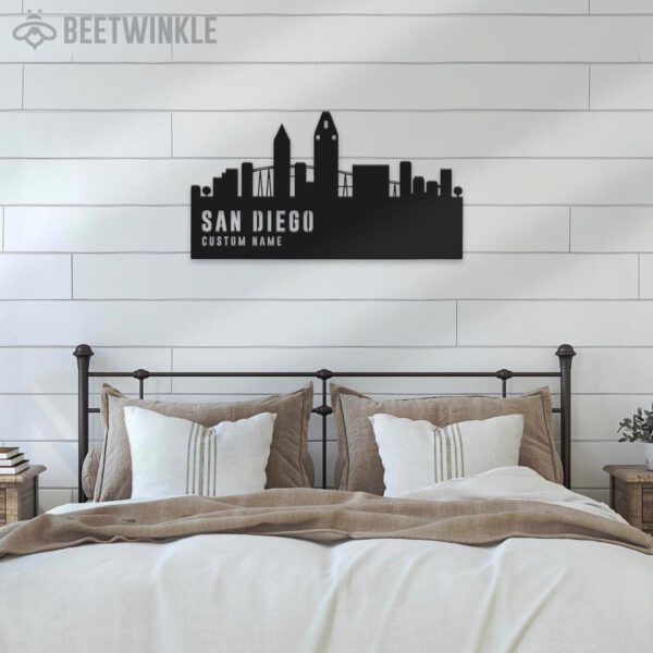 Custom-San-Diego-Skyline-Metal-Wall-Art-LED-Light-6