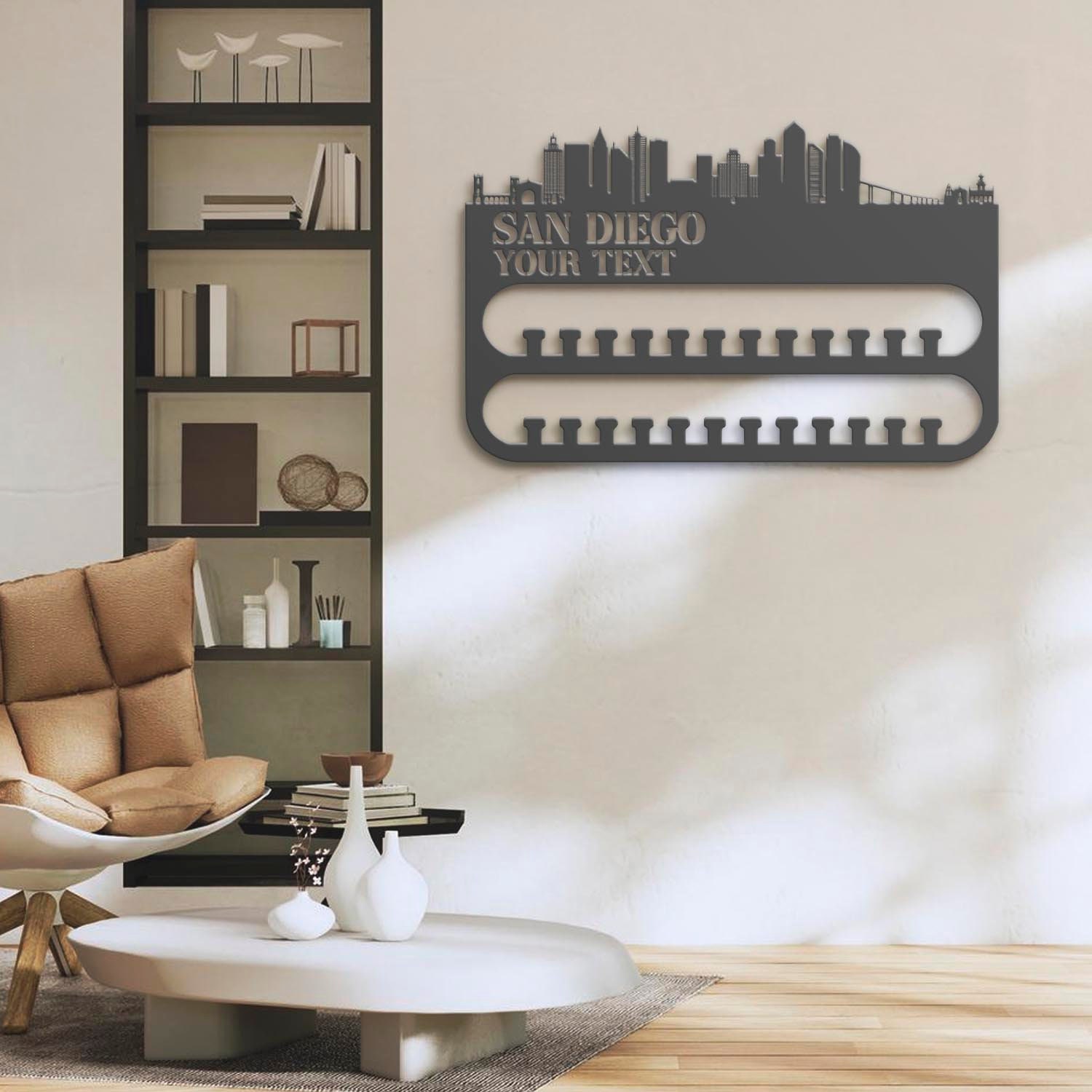 Custom-San-Diego-Skyline-Sport-Medal-Hanger-With-Led-Light_3