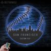 Custom-San-Francisco-Skyline-Baseball-Metal-Wall-Art-LED-Light-2