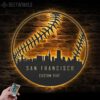 Custom-San-Francisco-Skyline-Baseball-Metal-Wall-Art-LED-Light-7