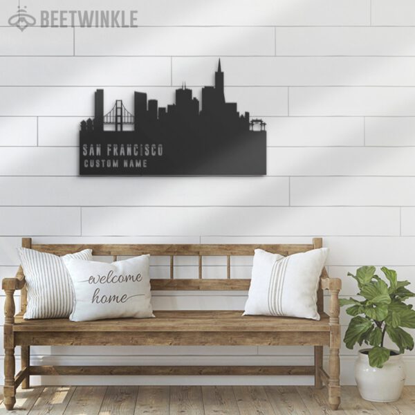 Custom-San-Francisco-Skyline-Metal-Wall-Art-LED-Light-5