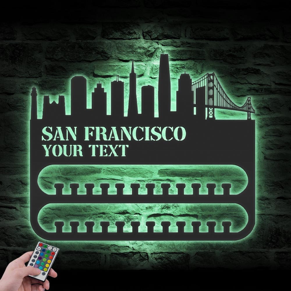 Custom-San-Francisco-Skyline-Sport-Medal-Hanger-With-Led-Light_4