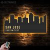 Custom-San-Jose-Skyline-Metal-Wall-Art-LED-Light-5