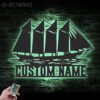 Custom-Schooner-Sailing-Metal-Wall-Art-LED-Light-4