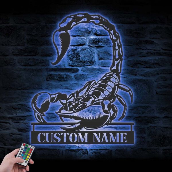 Custom-Scorpion-Metal-Wall-Art-LED-Light-1