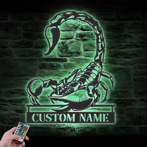 Custom-Scorpion-Metal-Wall-Art-LED-Light-4-1