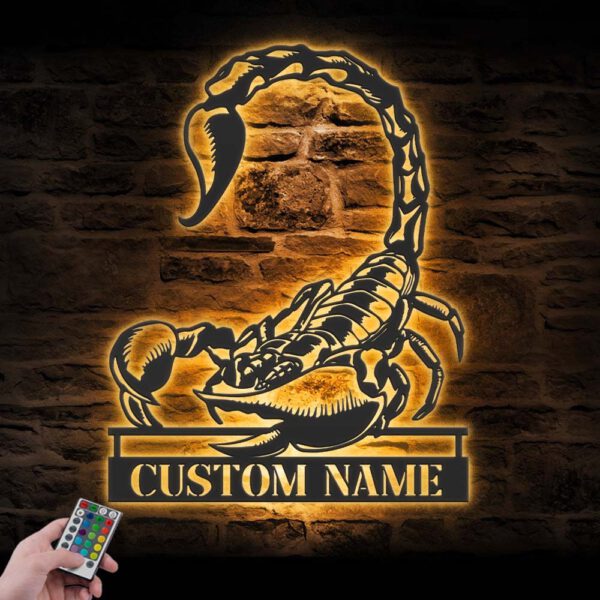 Custom-Scorpion-Metal-Wall-Art-LED-Light-5