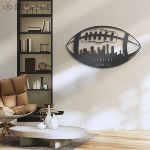 Custom-Seattle-Skyline-American-Football-Metal-Wall-Art-LED-Light-4