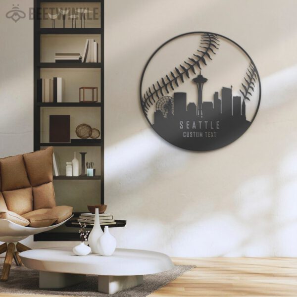 Custom-Seattle-Skyline-Baseball-Metal-Wall-Art-LED-Light-7