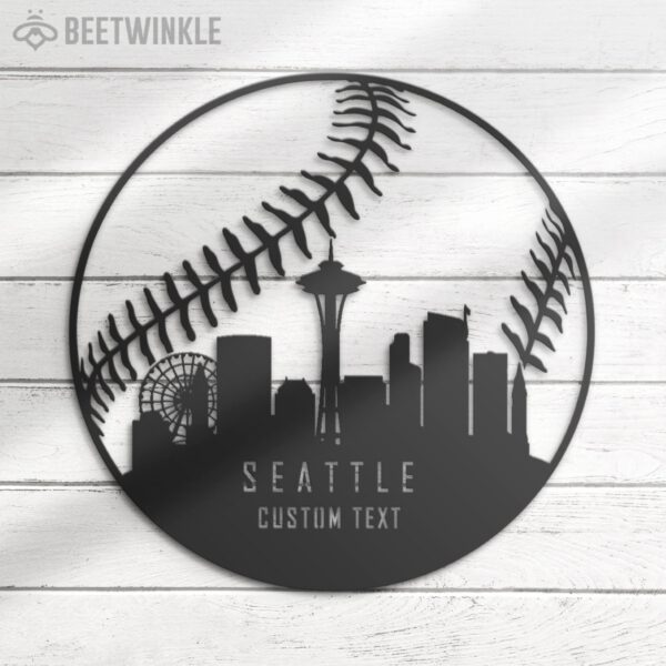 Custom-Seattle-Skyline-Baseball-Metal-Wall-Art-LED-Light-8