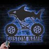 Custom-Shark-Monster-Truck-Driver-Metal-Wall-Art-LED-Light