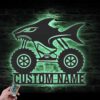 Custom-Shark-Monster-Truck-Driver-Metal-Wall-Art-LED-Light-3-1