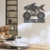 Custom-Shark-Monster-Truck-Driver-Metal-Wall-Art-LED-Light-4-1