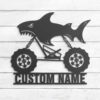 Custom-Shark-Monster-Truck-Driver-Metal-Wall-Art-LED-Light-4