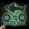 Custom-Shark-Monster-Truck-Driver-Metal-Wall-Art-LED-Light-5