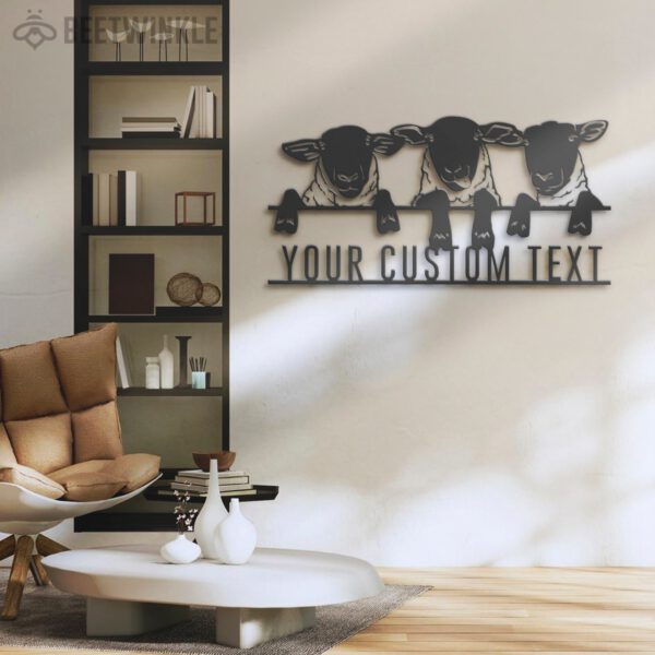 Custom-Sheep-Farmhouse-Metal-Wall-Art-LED-Light-3