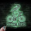 Custom-Skeleton-Riding-Road-Bike-Racing-Metal-Wall-Art-LED-Light-6