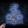 Custom-Skeleton-Riding-Road-Bike-Racing-Metal-Wall-Art-LED-Light-8