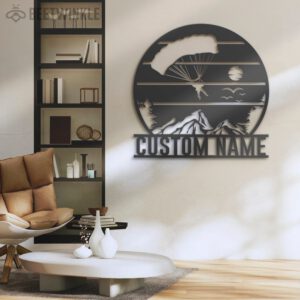 Custom-Skydiving-Metal-Wall-Art-with-LED-Light-2