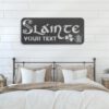 Custom-Slainte-Clover-Metal-Wall-Art-LED-Light-4