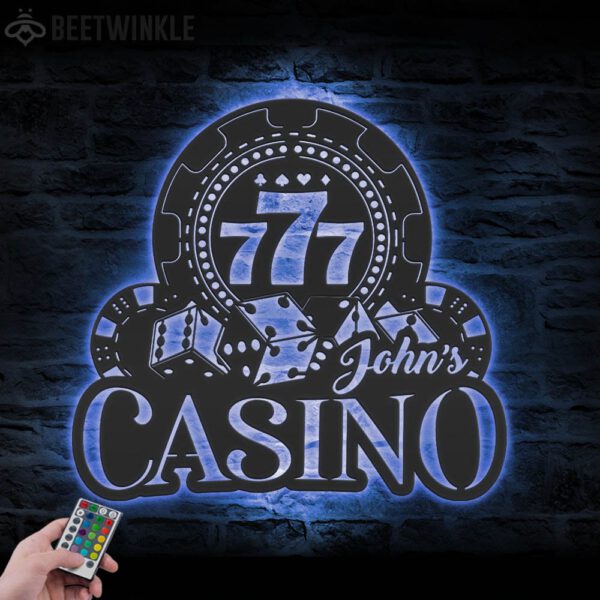 Custom-Slot-Machines-Casino-Playing-Cards-Chips-Gambling-Dice-Poker-Metal-Wall-Art-LED-Light