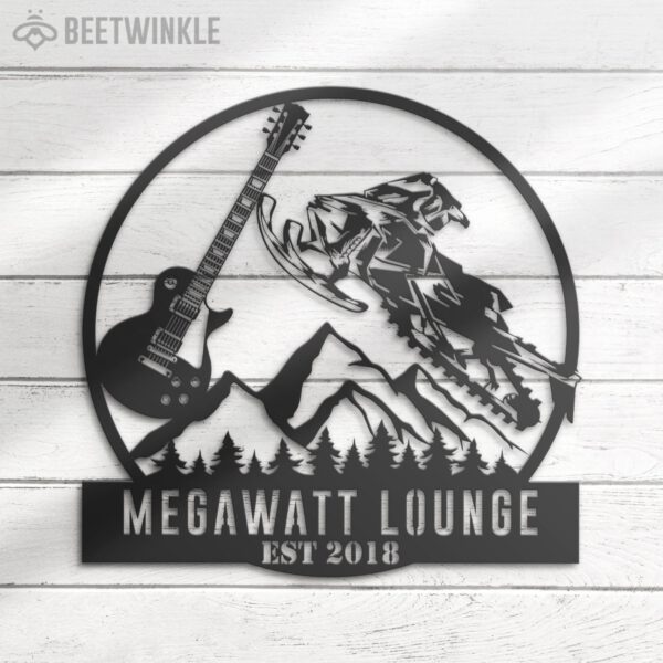 Custom-Snowmobile-Guitar-Player-Metal-Wall-Art-LED-Light-3