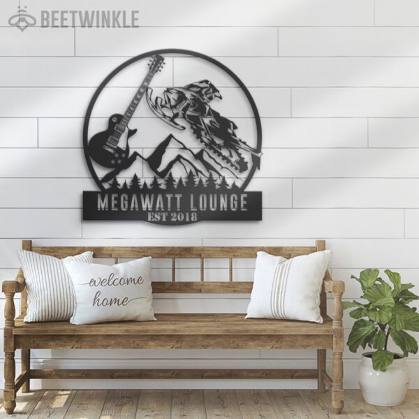 Custom-Snowmobile-Guitar-Player-Metal-Wall-Art-LED-Light