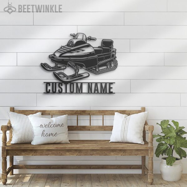 Custom-Snowmobile-Metal-Wall-Art-LED-Light-2