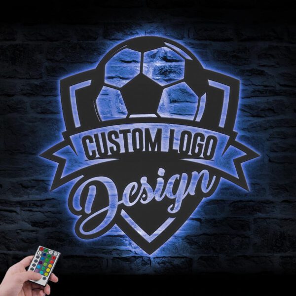 Custom-Soccer-Team-Logo-Design-Metal-Wall-Art-LED-Light-5