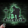 Custom-Soldier-Kneeling-Praying-At-Memorial-Cross-Metal-Wall-Art-4