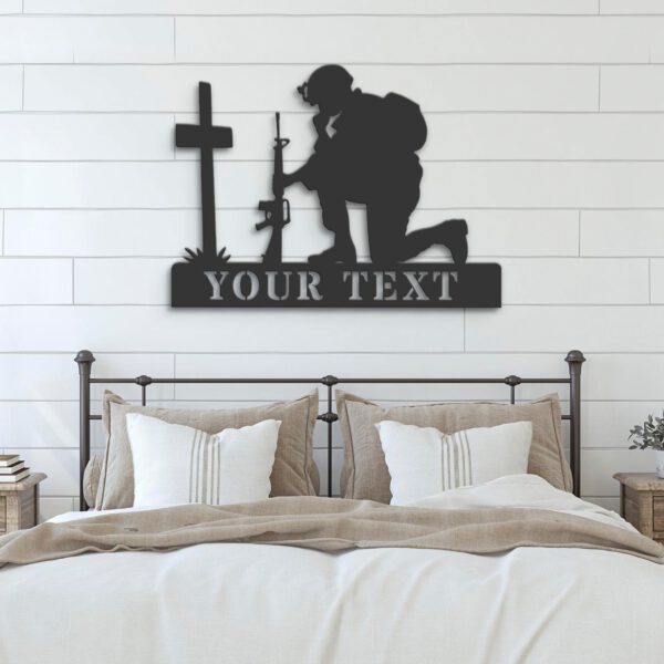 Custom-Soldier-Kneeling-Praying-At-Memorial-Cross-Metal-Wall-Art-5