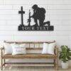 Custom-Soldier-Kneeling-Praying-At-Memorial-Cross-Metal-Wall-Art-6