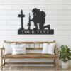 Custom-Soldier-Kneeling-Praying-At-Memorial-Cross-Metal-Wall-Art-Led-Light