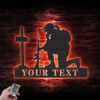 Custom-Soldier-Kneeling-Praying-At-Memorial-Cross-Metal-Wall-Art-Led-Light-2