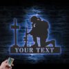 Custom-Soldier-Kneeling-Praying-At-Memorial-Cross-Metal-Wall-Art-Led-Light-3